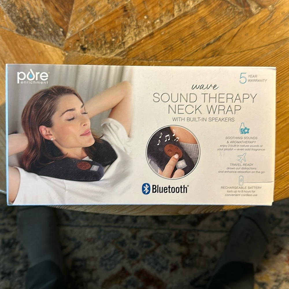 Sound therapy neck wrap